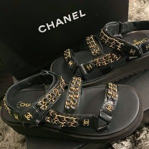 Black Chanel Sandals